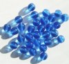 25 10mm Transparent Light Sapphire Round Glass Beads